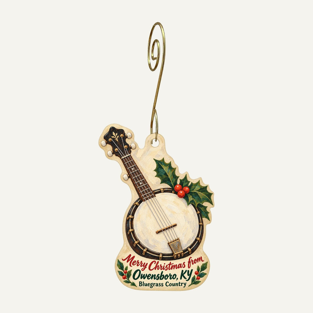 Bluegrass Music Hall of Fame & Museum Christmas custom wood ornament OC858 hanging on hook
