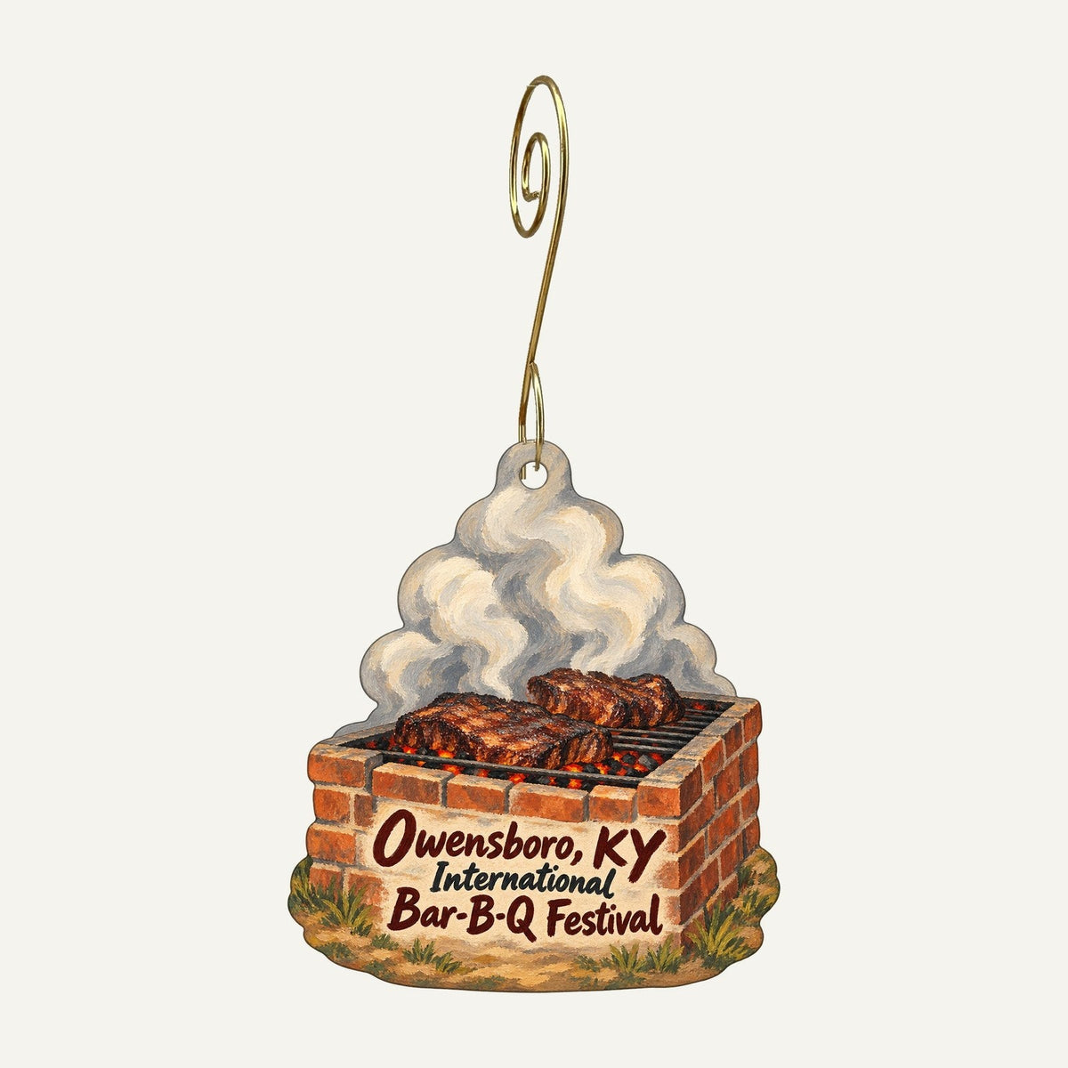 Bluegrass Music Hall of Fame & Museum Town Icon custom wood ornament OC859 hanging on hook