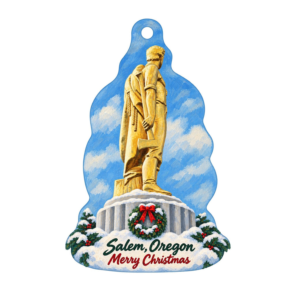 Madrona Hills Ace Hardware Christmas custom wood ornament OC861 on white