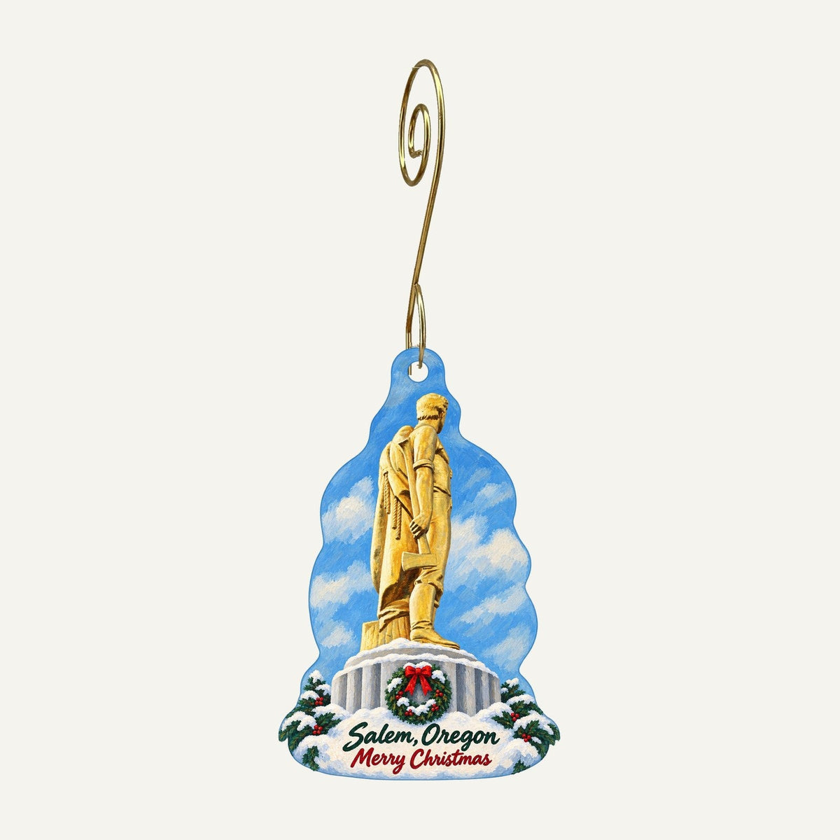Madrona Hills Ace Hardware Christmas custom wood ornament OC861 hanging on hook