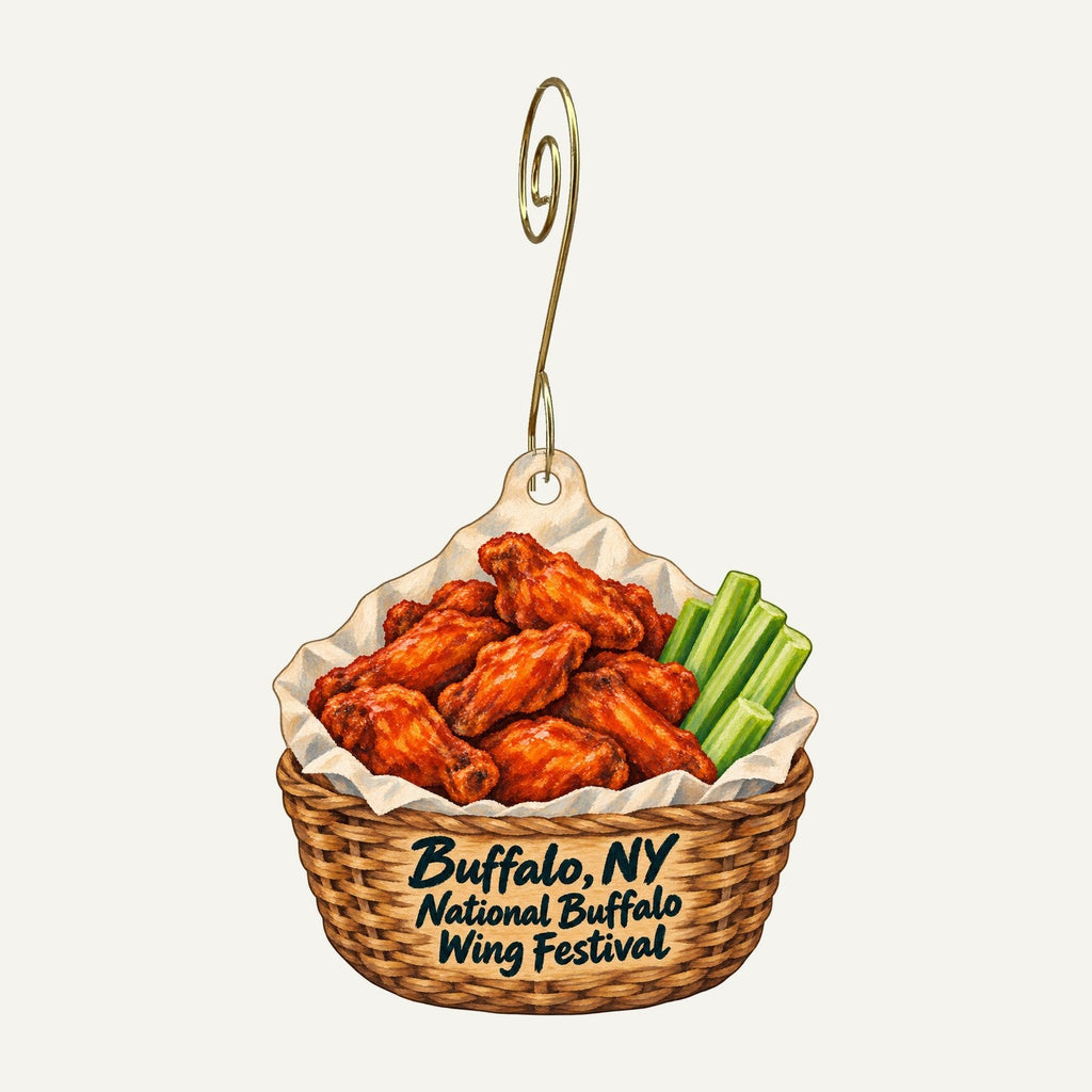 Buffalo and Erie County Botanical Gardens Town Icon custom wood ornament OC865 hanging on hook