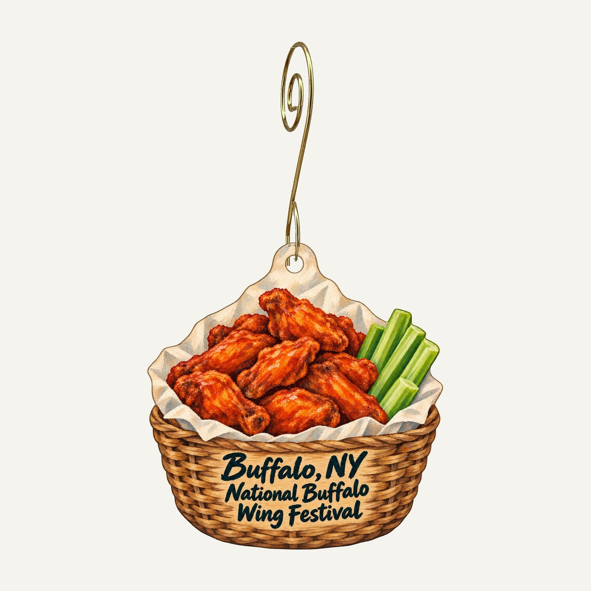 Buffalo and Erie County Botanical Gardens Town Icon custom wood ornament OC865 hanging on hook