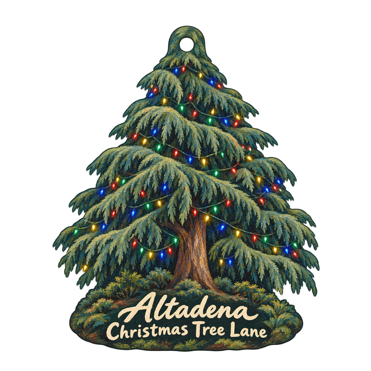 Sidecca Christmas custom wood ornament OC867 on white