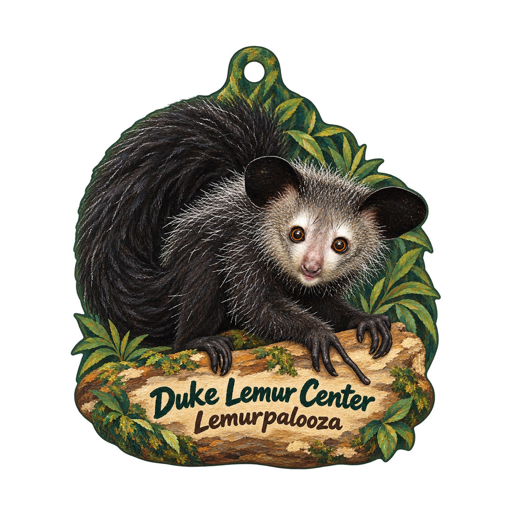 Duke Lemur Center Town Icon custom wood ornament OC871 on white