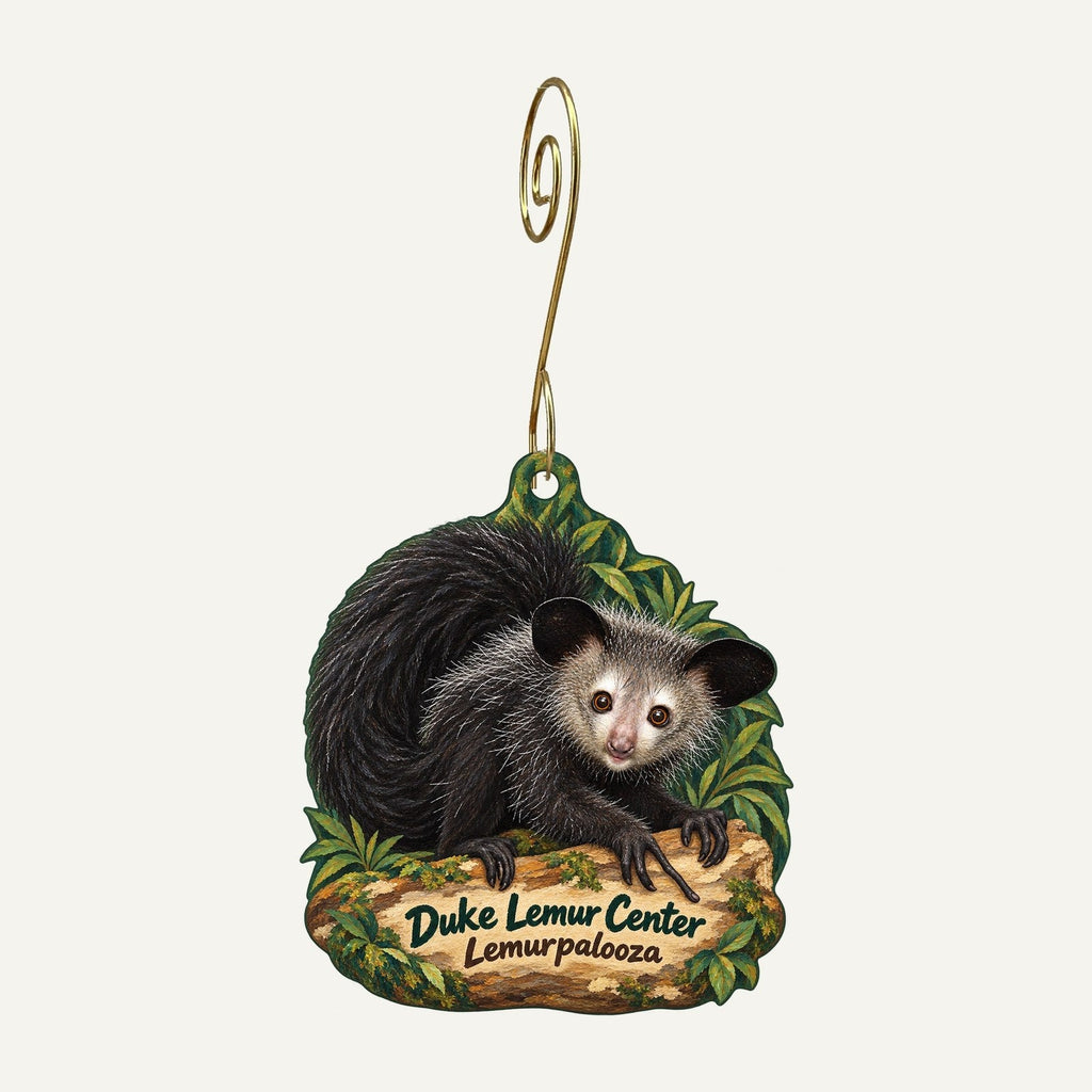 Duke Lemur Center Town Icon custom wood ornament OC871 hanging on hook