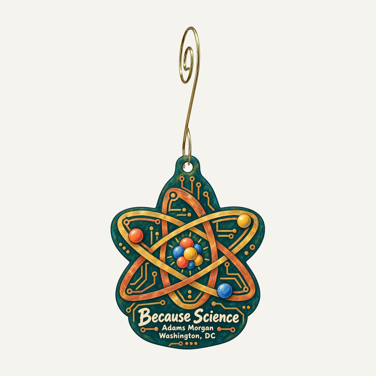 Because Science Logo custom wood ornament OC872 hanging on hook