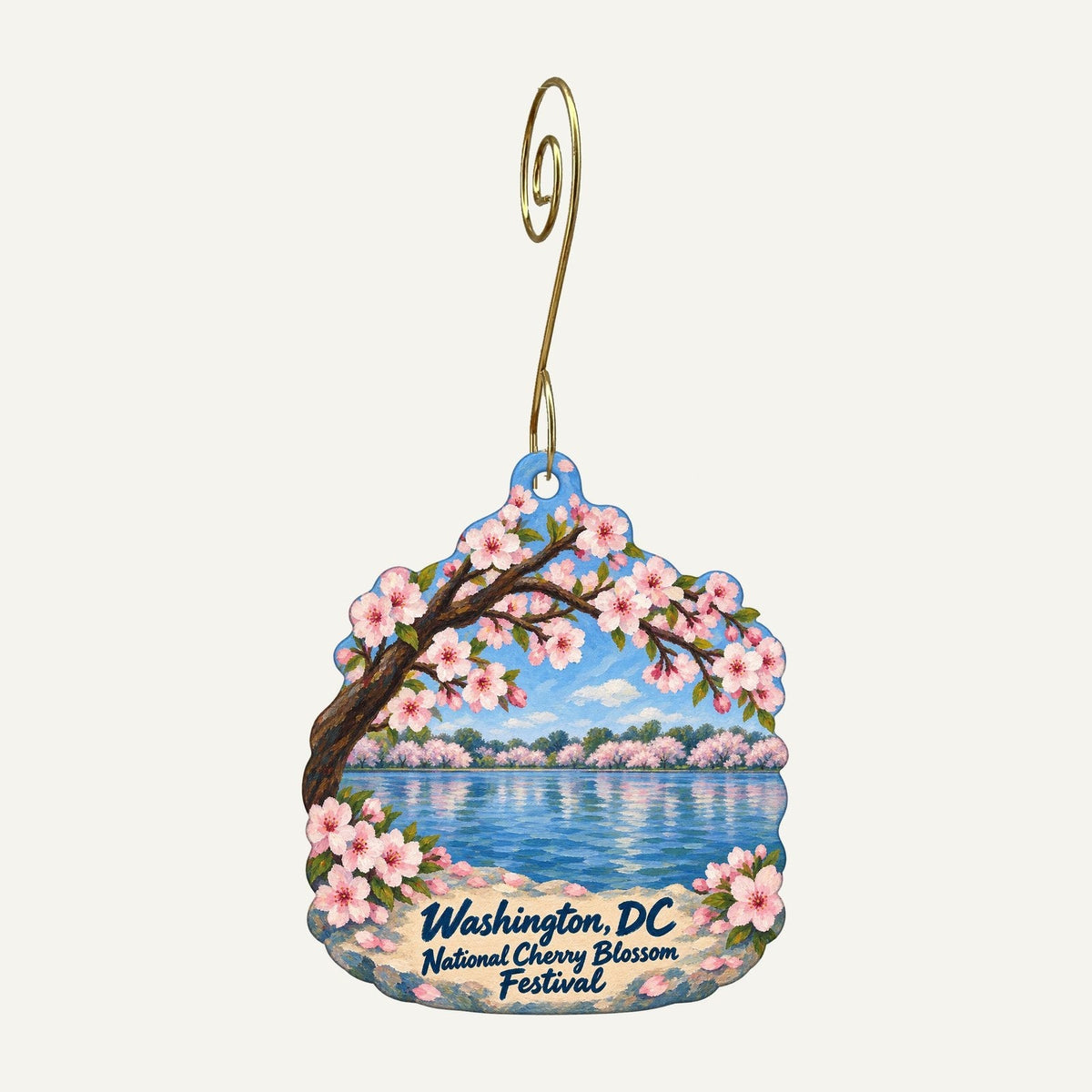 Because Science Town Icon custom wood ornament OC874 hanging on hook
