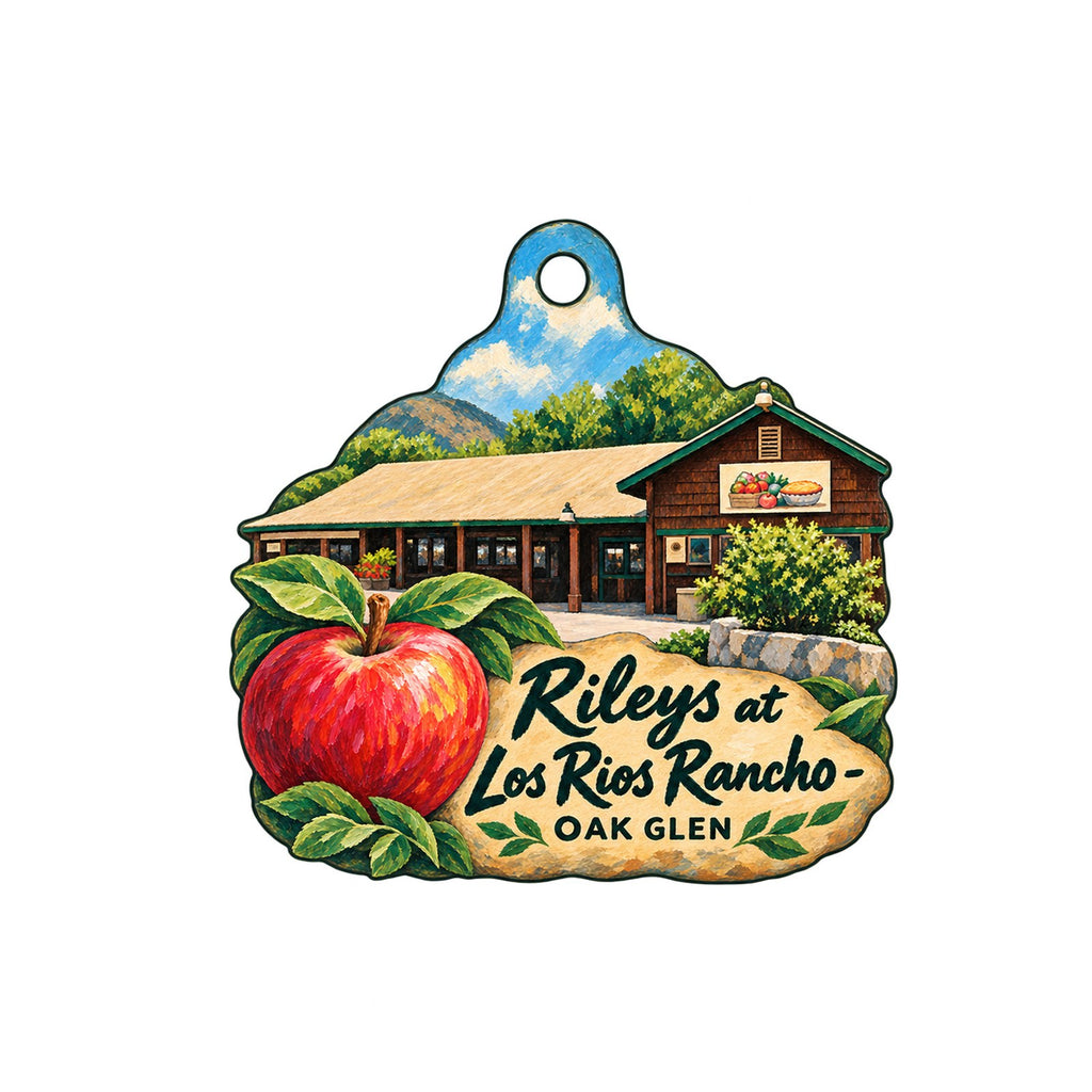 Rileys at Los Rios Rancho Logo custom wood ornament OC884 on white