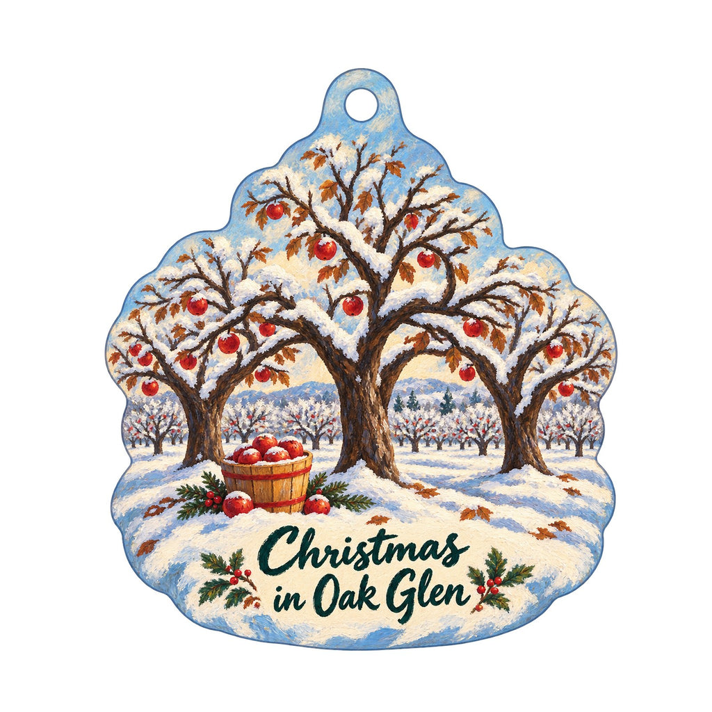 Rileys at Los Rios Rancho Christmas custom wood ornament OC885 on white