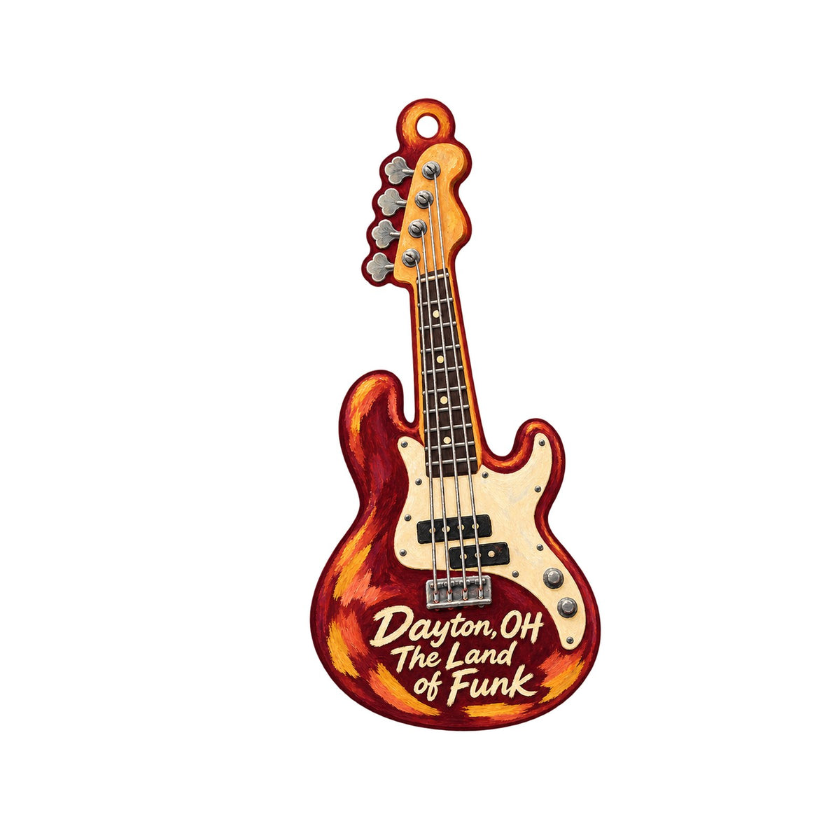 Zig Zag Gallery Town Icon custom wood ornament OC892 on white