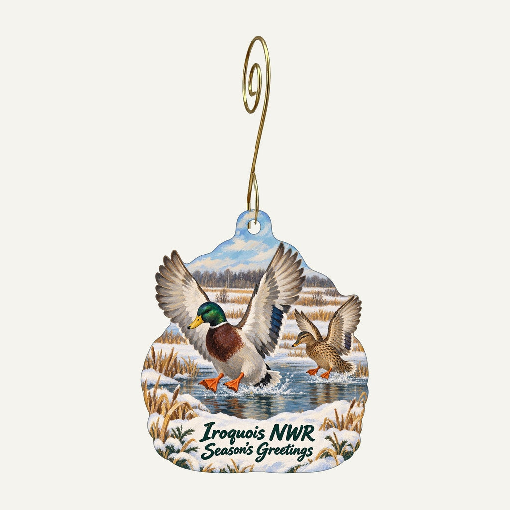 Friends of Iroquois National Wildlife Refuge Christmas custom wood ornament OC894 hanging on hook