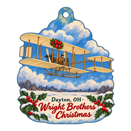 Air Force Museum Store Christmas custom wood ornament OC90 on white
