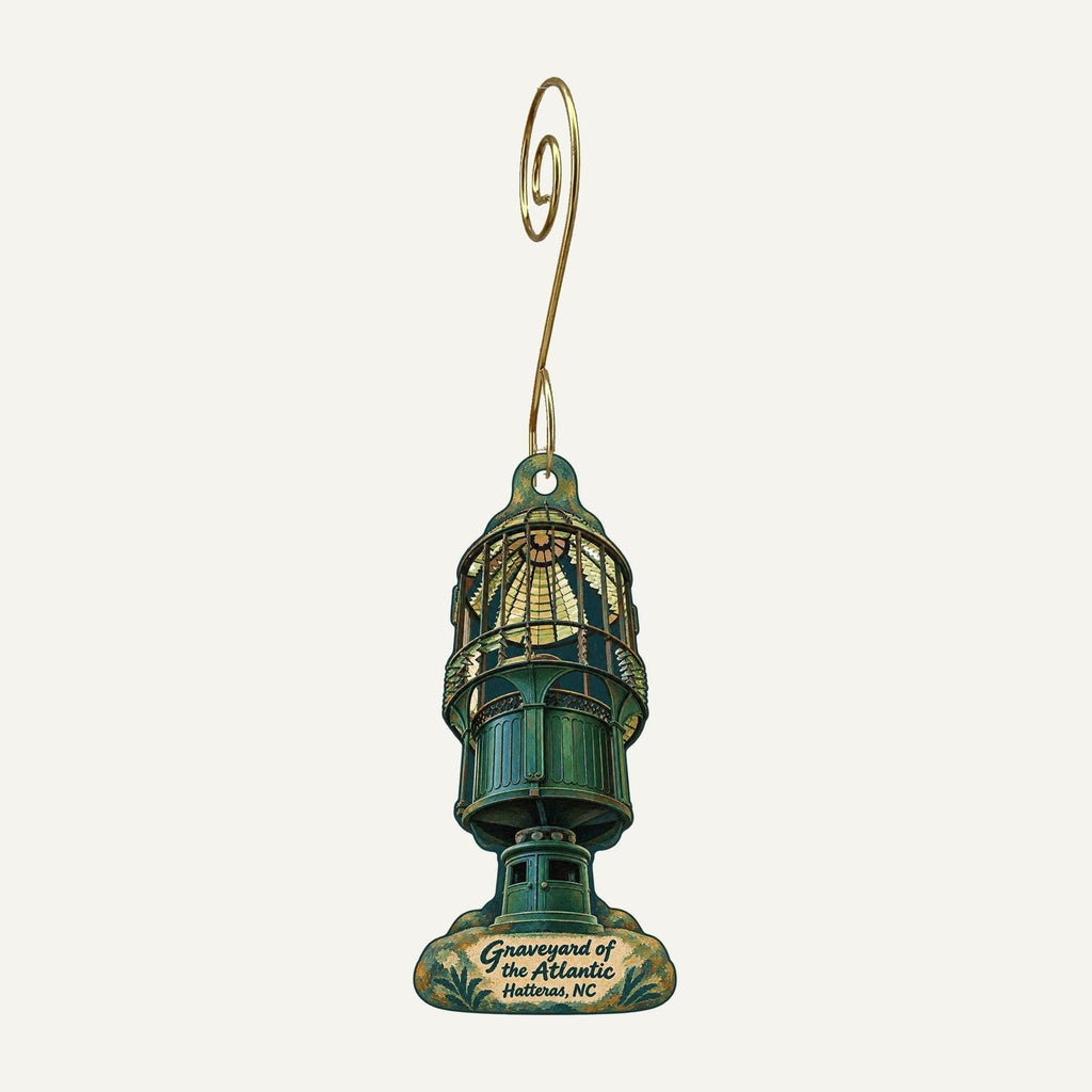 Meekins Chandlery at the Graveyard of the Atlantic Museum Town Icon custom wood ornament OC919 hanging on hook
