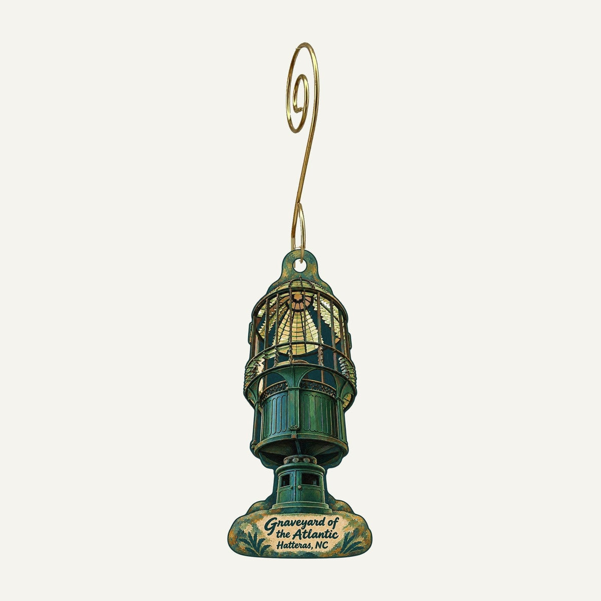 Meekins Chandlery at the Graveyard of the Atlantic Museum Town Icon custom wood ornament OC919 hanging on hook