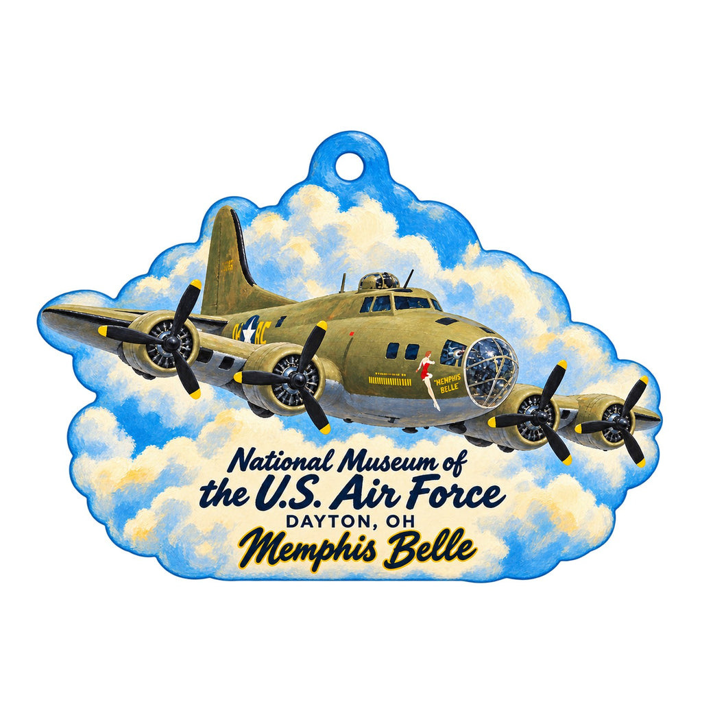 Air Force Museum Store Town Icon custom wood ornament OC91 on white
