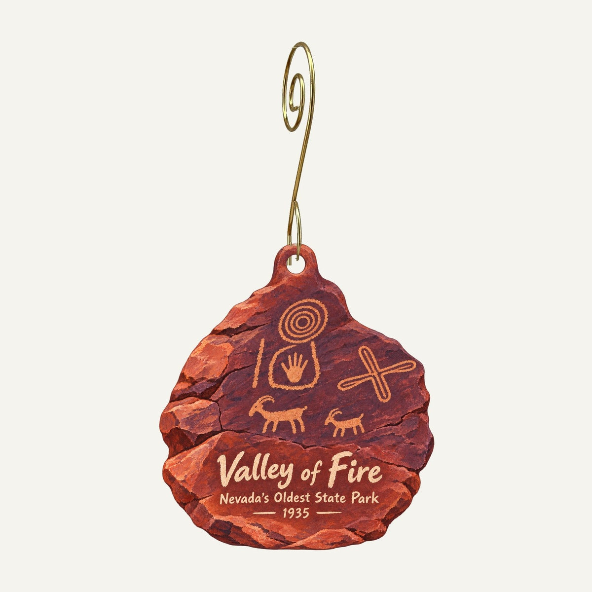 Valley of Fire State Park Visitor Center Gift Shop Town Icon custom wood ornament OC925 hanging on hook