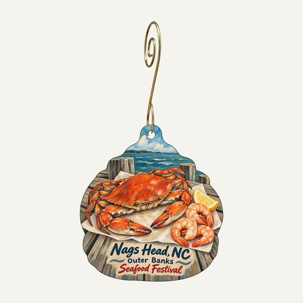 Park Store at Bodie Island Lighthouse Visitor Center Town Icon custom wood ornament OC937 hanging on hook