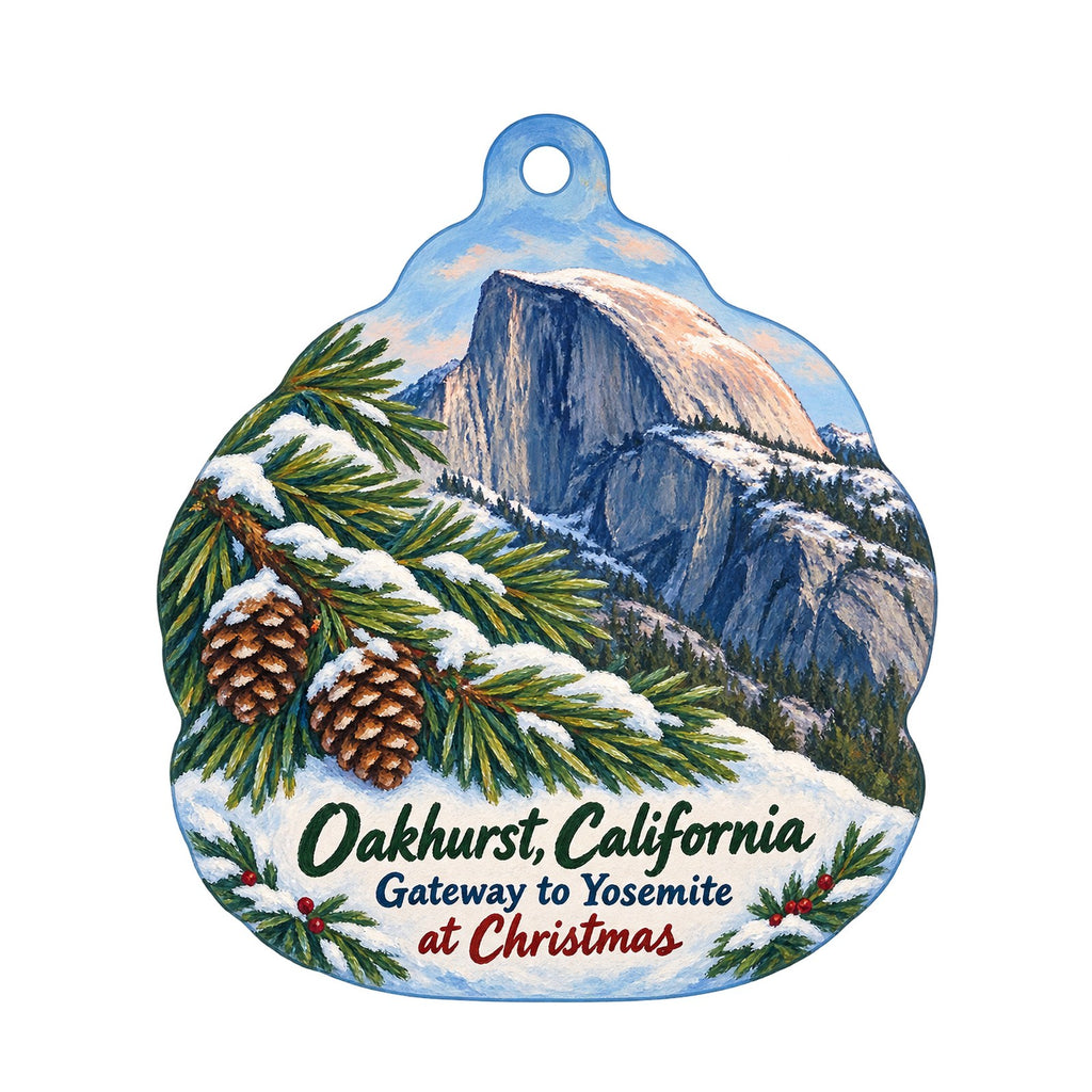 Alpenglow Gear Co. Christmas custom wood ornament OC948 on white