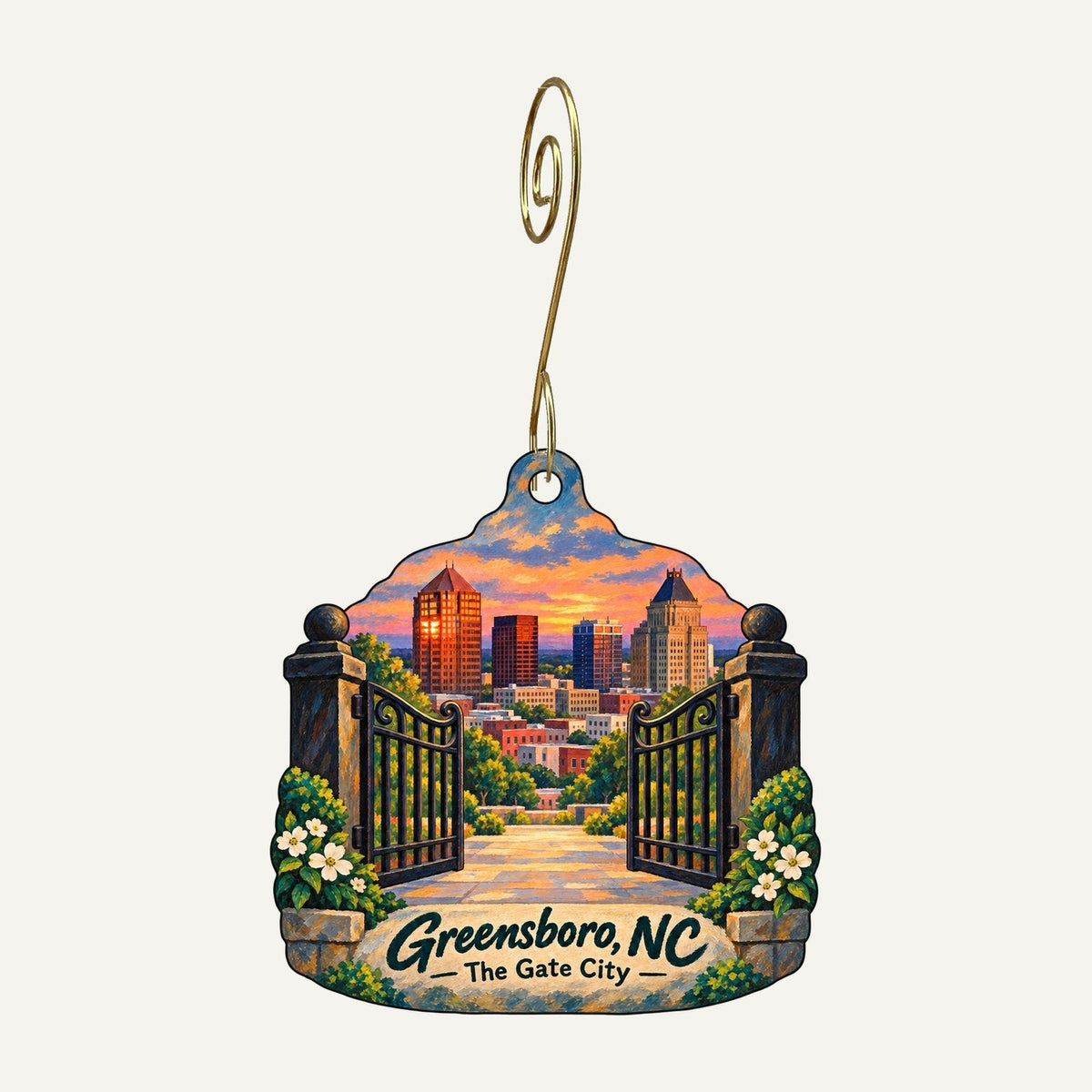 Woods of Terror Town Icon custom wood ornament OC952 hanging on hook