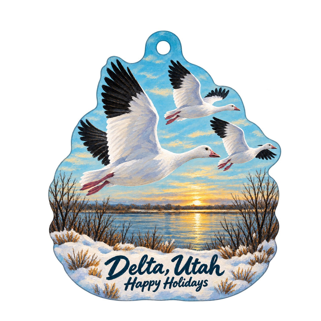 Quality Market Christmas custom wood ornament OC954 on white