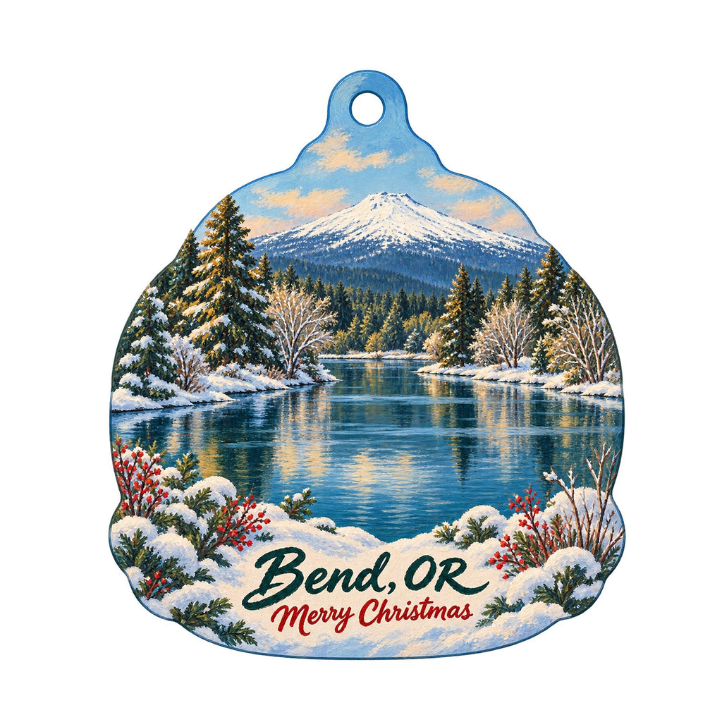 The Lazy Daisy Christmas custom wood ornament OC957 on white