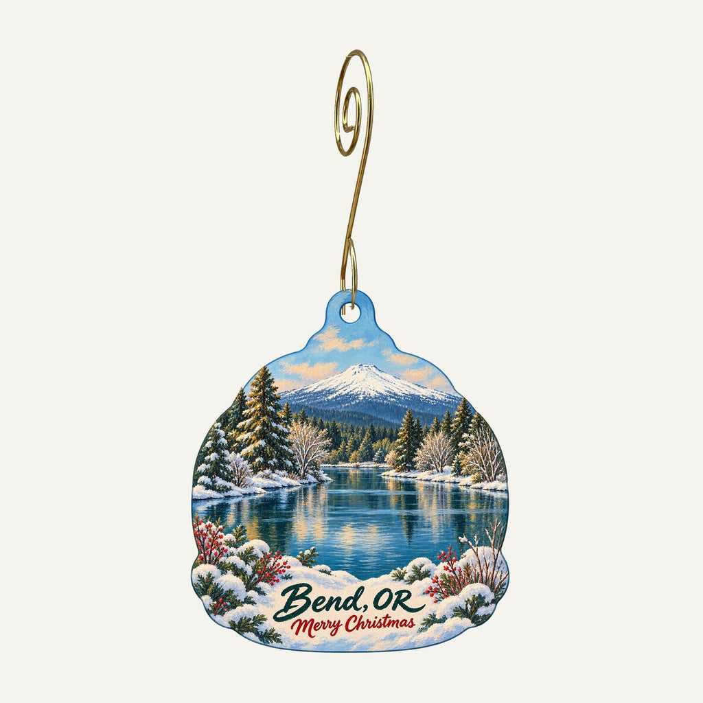 The Lazy Daisy Christmas custom wood ornament OC957 hanging on hook