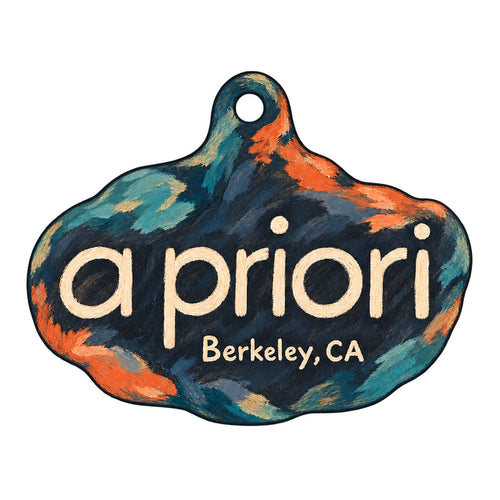 A Priori Logo custom wood ornament OC962 on white
