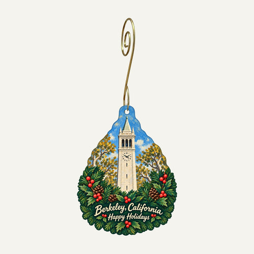 A Priori Christmas custom wood ornament OC963 hanging on hook