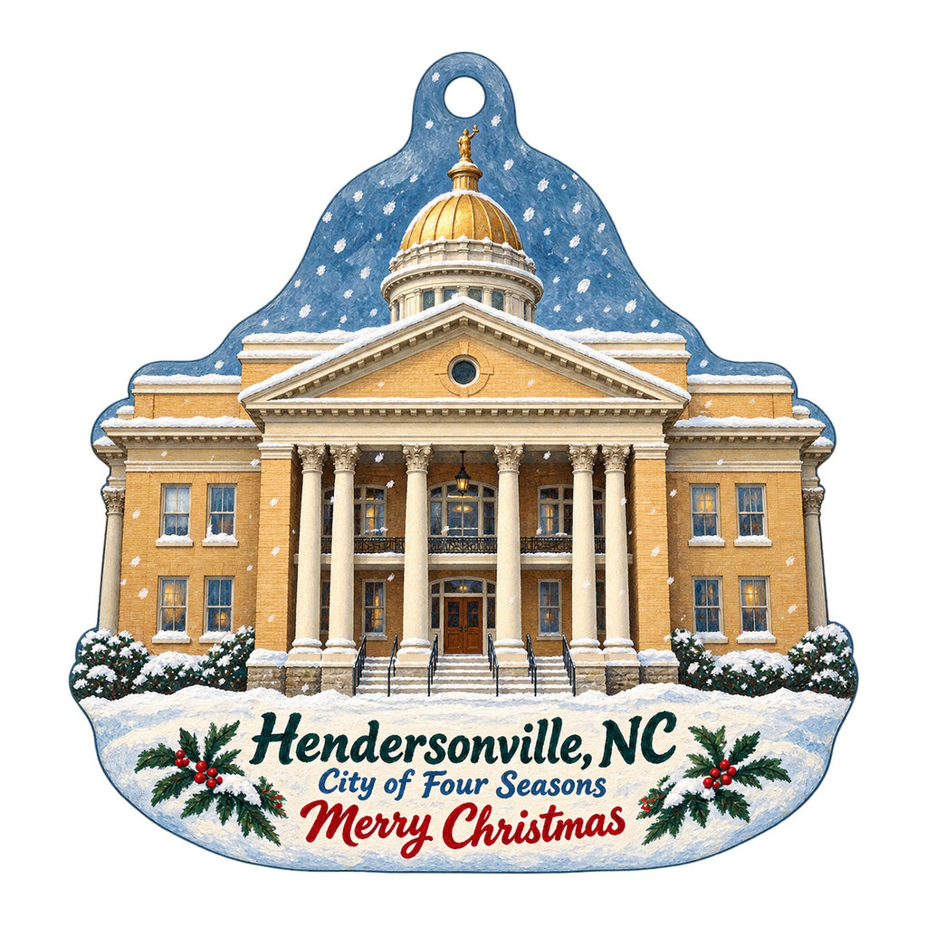 Carolina Gems / Greenville Gemstone Mine Christmas custom wood ornament OC975 on white