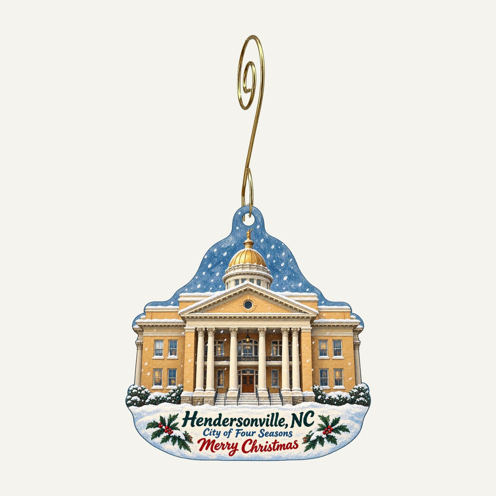 Carolina Gems / Greenville Gemstone Mine Christmas custom wood ornament OC975 hanging on hook
