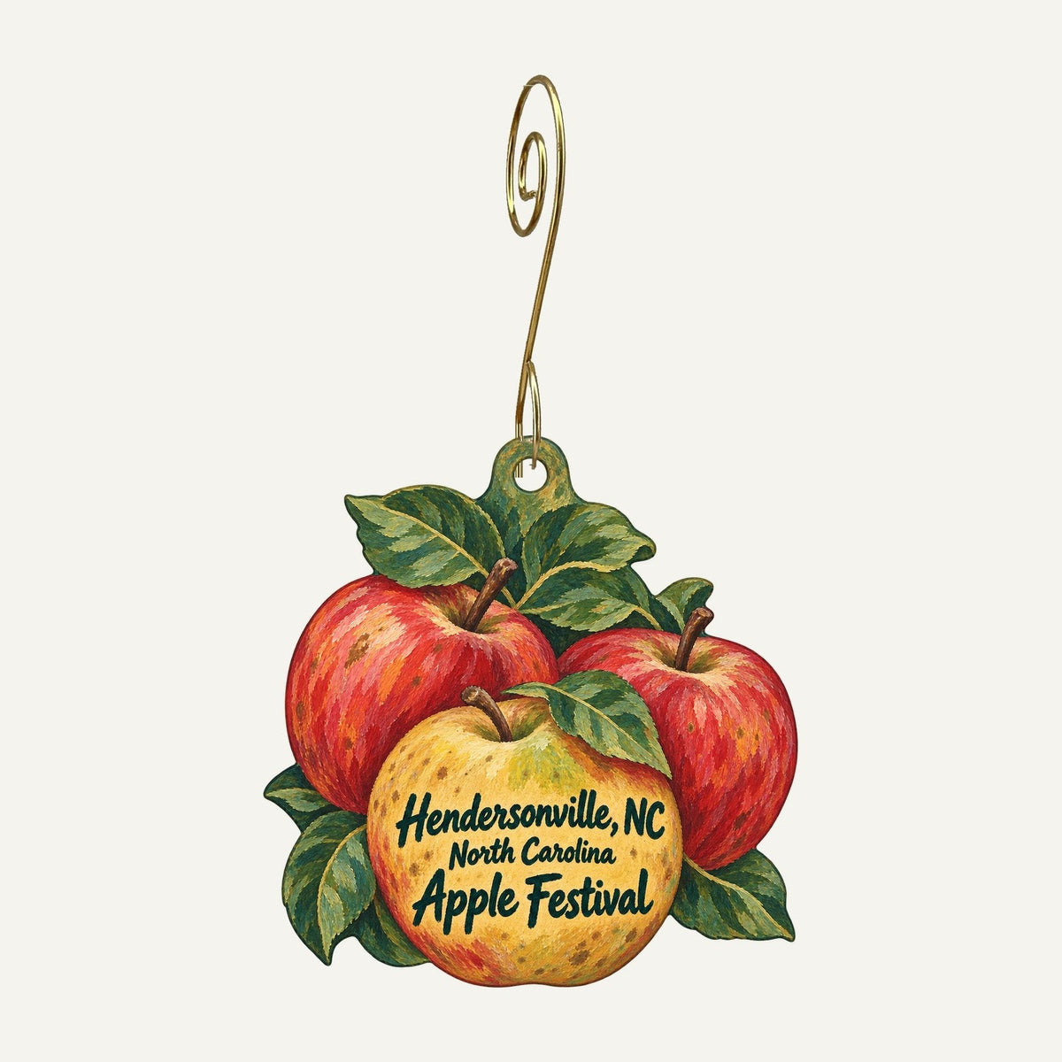 Carolina Gems / Greenville Gemstone Mine Town Icon custom wood ornament OC976 hanging on hook