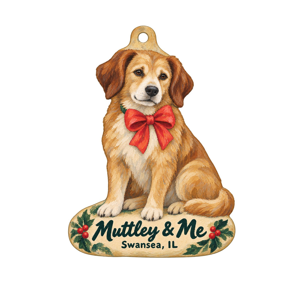 Peace by Piece Co. Town Icon custom wood ornament OC979 on white