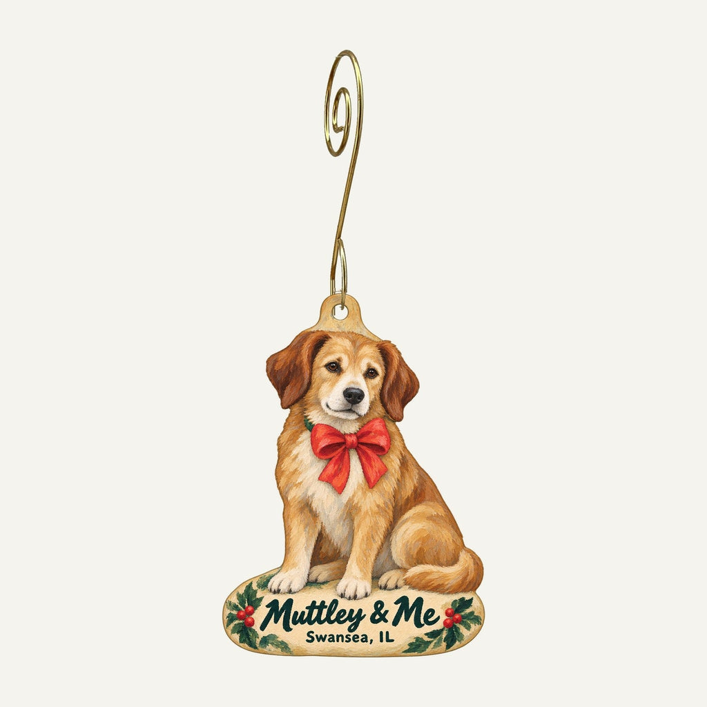 Peace by Piece Co. Town Icon custom wood ornament OC979 hanging on hook