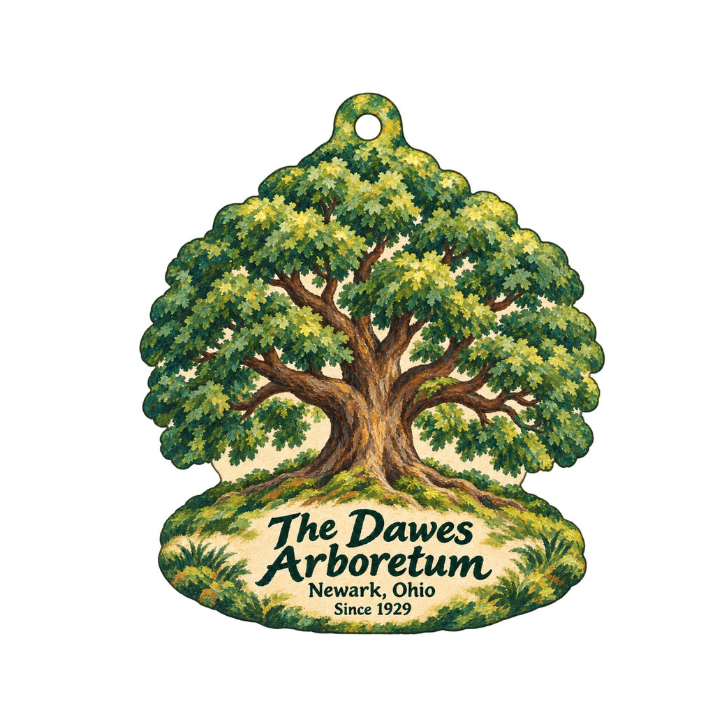 The Dawes Arboretum Logo custom wood ornament OC983 on white