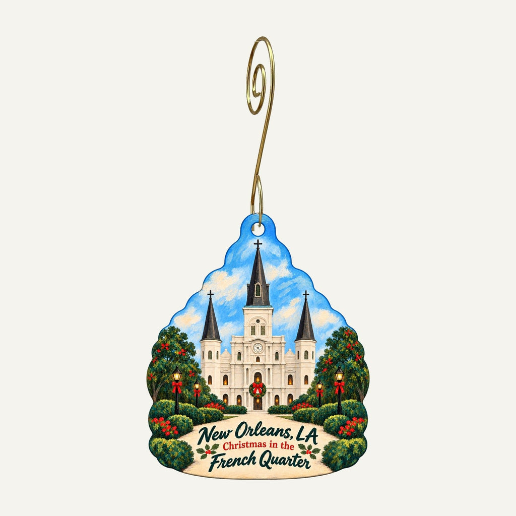 Creole Delicacies Christmas custom wood ornament OC993 hanging on hook