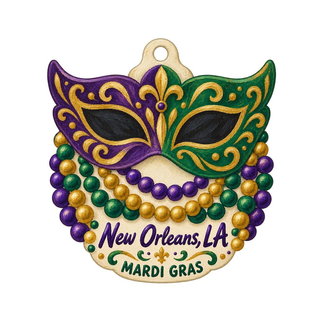 Creole Delicacies Town Icon custom wood ornament OC994 on white