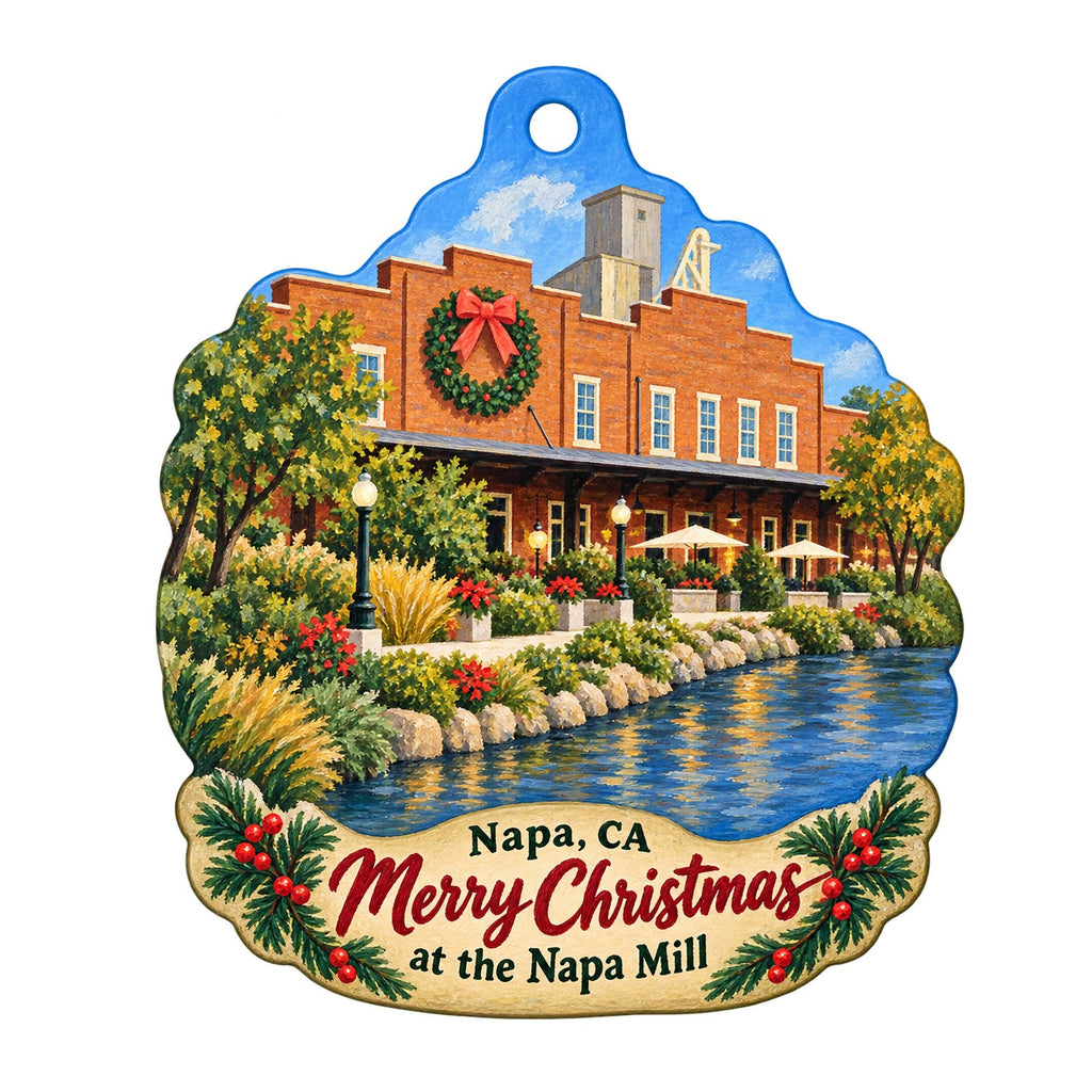 Amelia's Gifts Christmas custom wood ornament OC999 on white