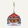 The Vermont Country Store Christmas custom wood ornament OC99 hanging on hook