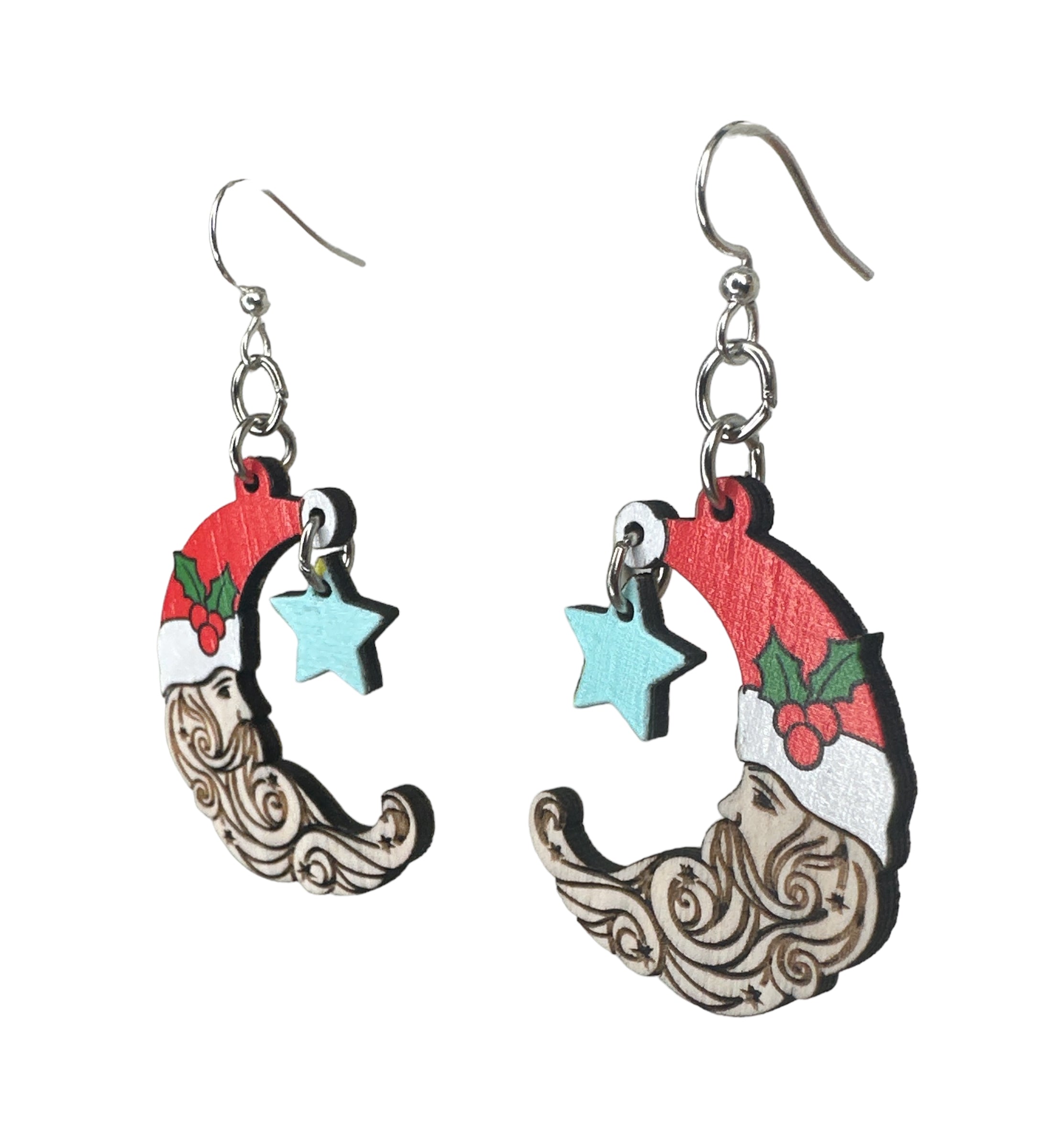 Santa Moon Earrings #1786