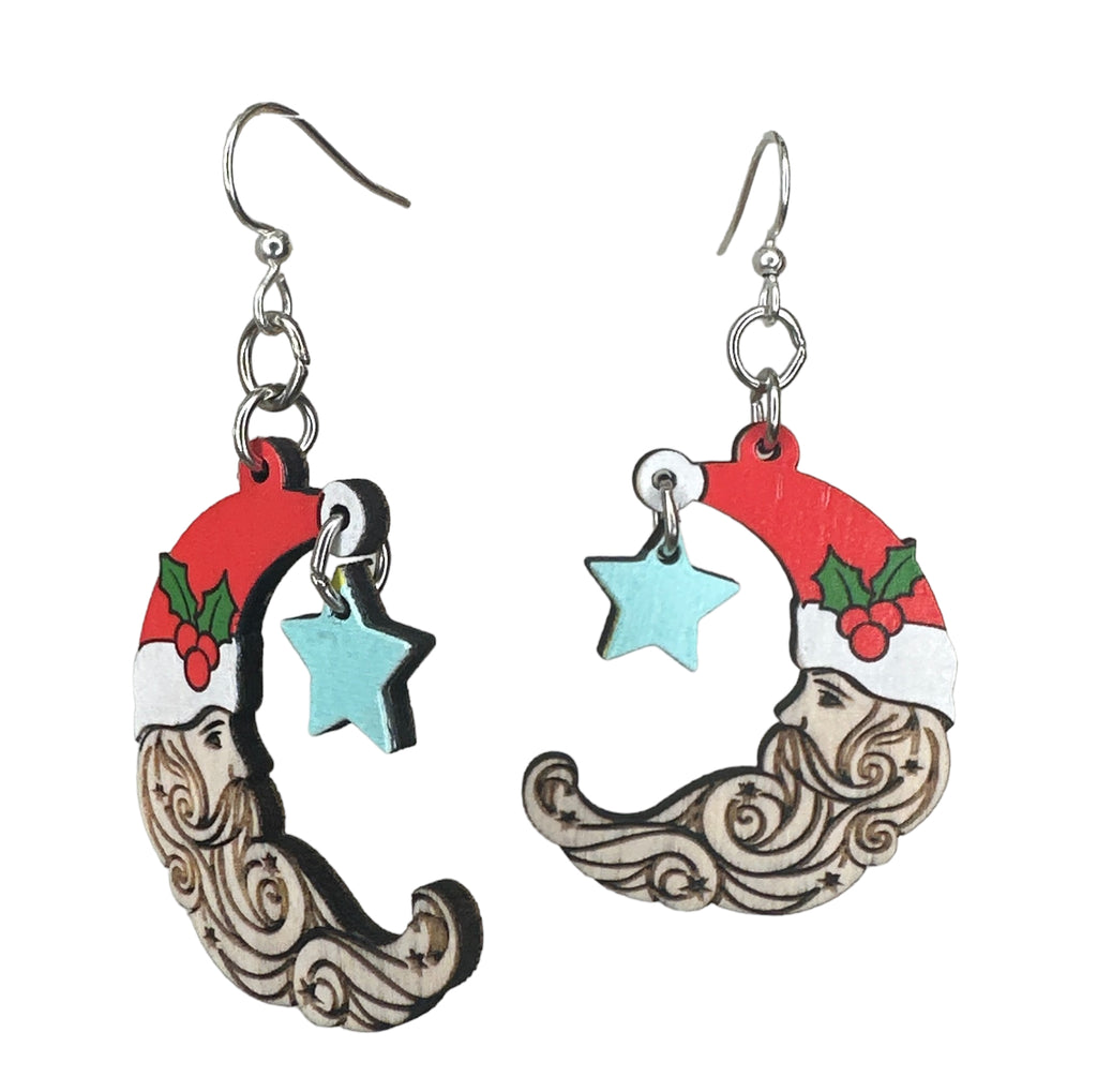 Santa Moon Earrings #1786