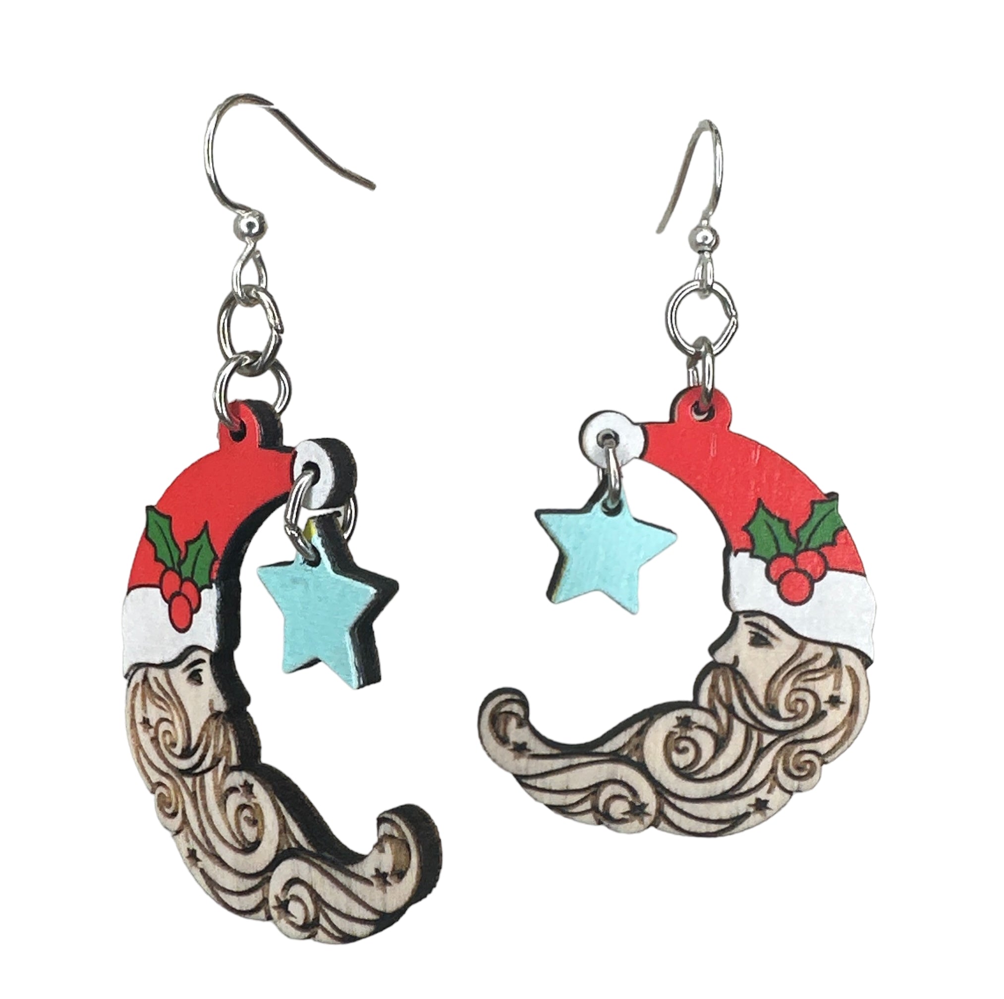 Santa Moon Earrings #1786