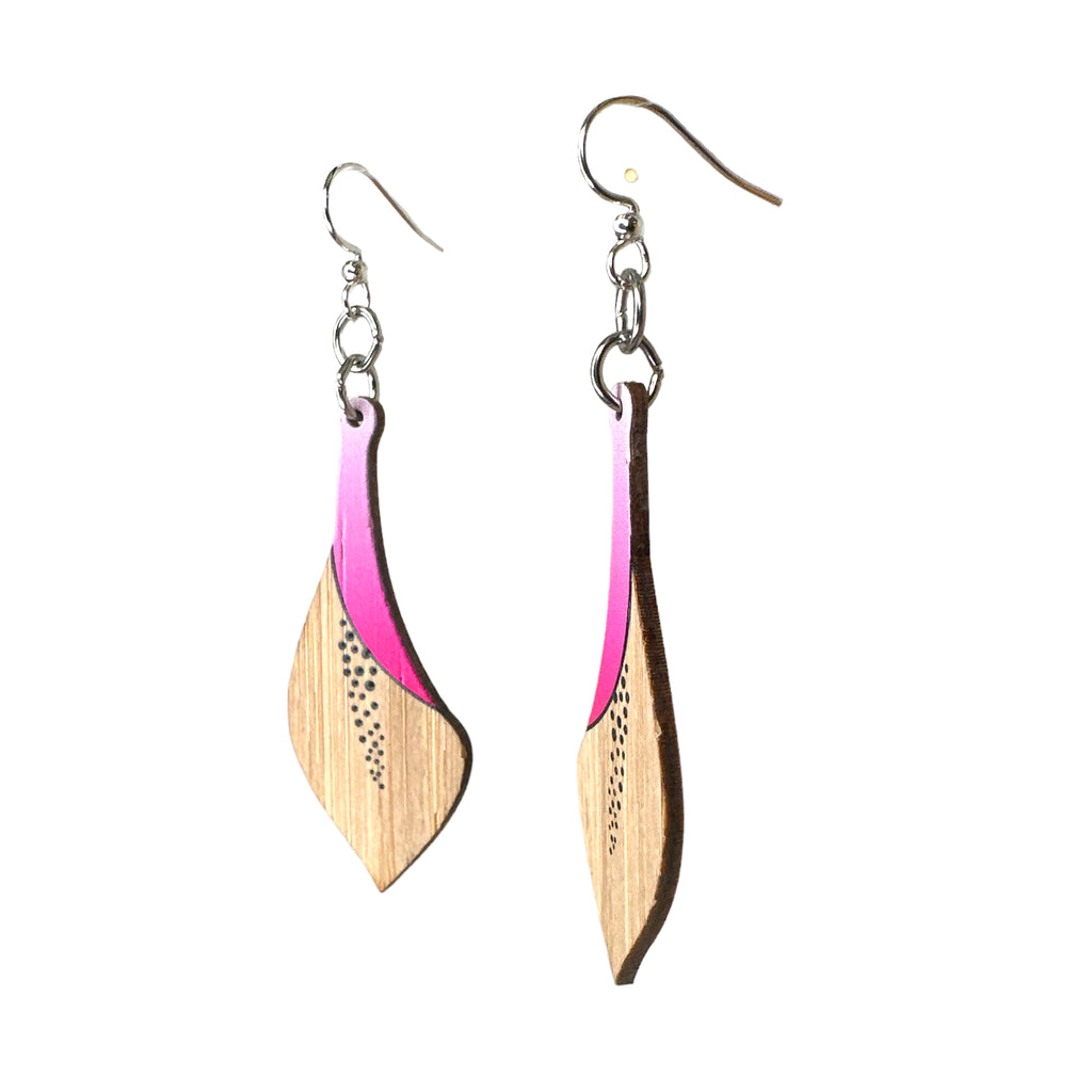 Calla Lily Bamboo Earrings #951