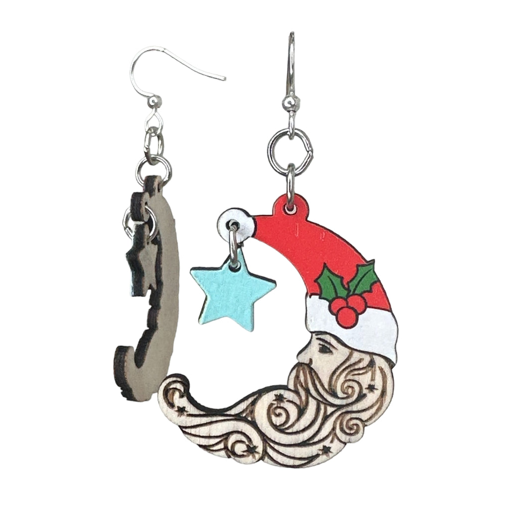 Santa Moon Earrings #1786