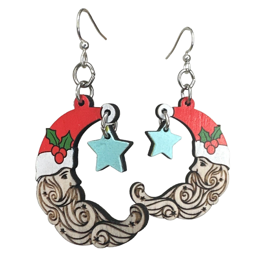 Santa Moon Earrings #1786