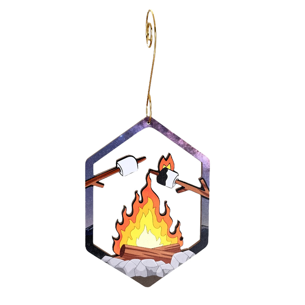Campfire with marshmallows Ornament #9895