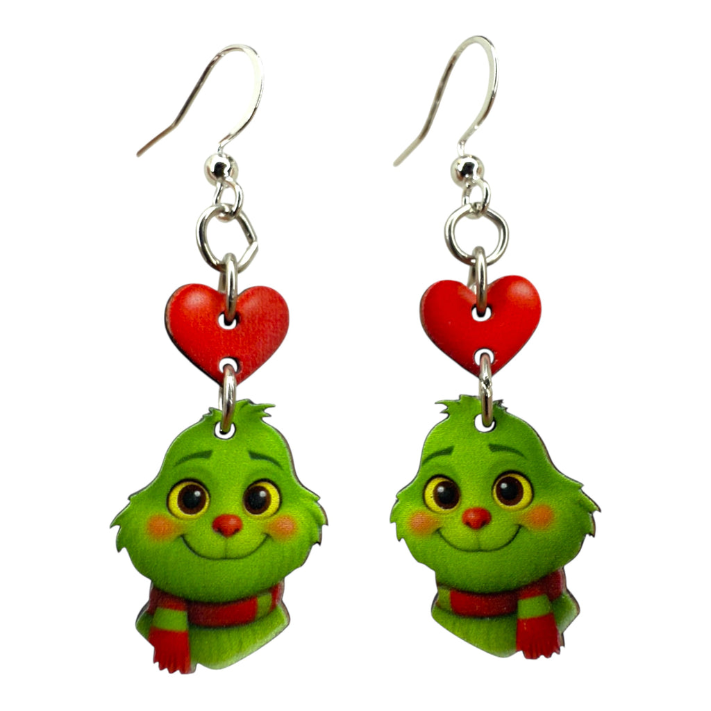 Baby Gurmudgeon heart Earrings #1888