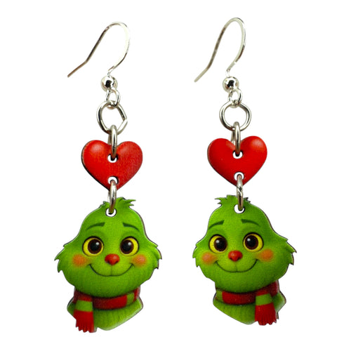 Baby Gurmudgeon heart Earrings #1888
