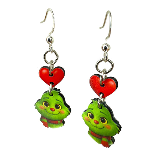 Baby Gurmudgeon heart Earrings #1888
