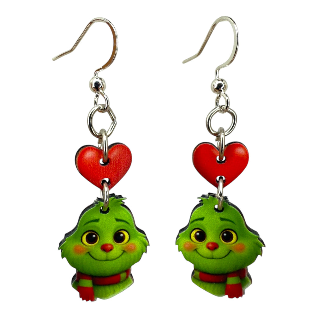 Baby Gurmudgeon heart Earrings #1888