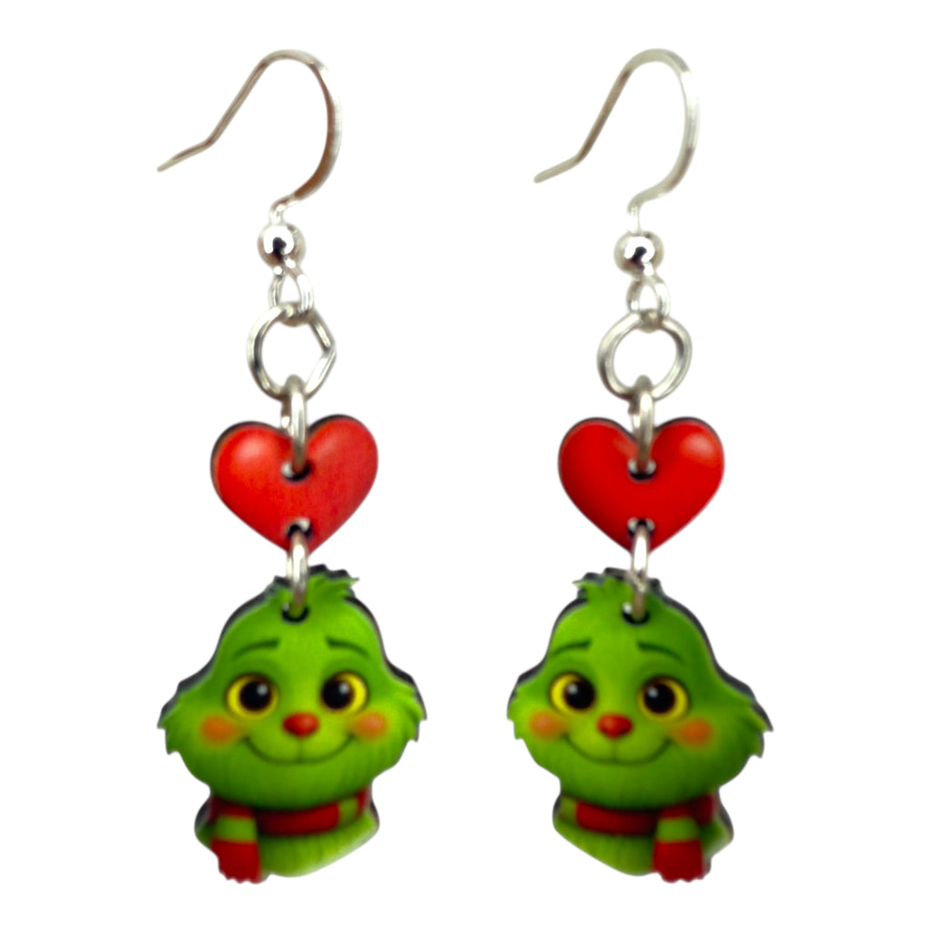 Baby Gurmudgeon heart Earrings #1888